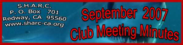 SHARC September 2007 Club Meeting Minutes