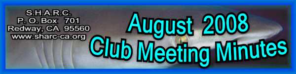 SHARC August 2008 Club Meeting Minutes
