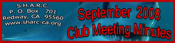 SHARC September 2008 Club Meeting Minutes
