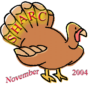 Turkey for November minutes. Art by KG6BFO.